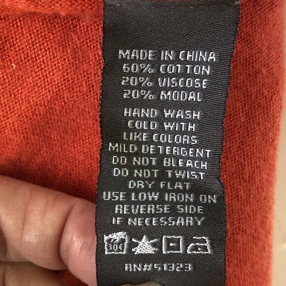 Vince Camuto Women’s Short Sleeve Knit Sweater Orange Relaxed Tag Size Small - Picture 10 of 11